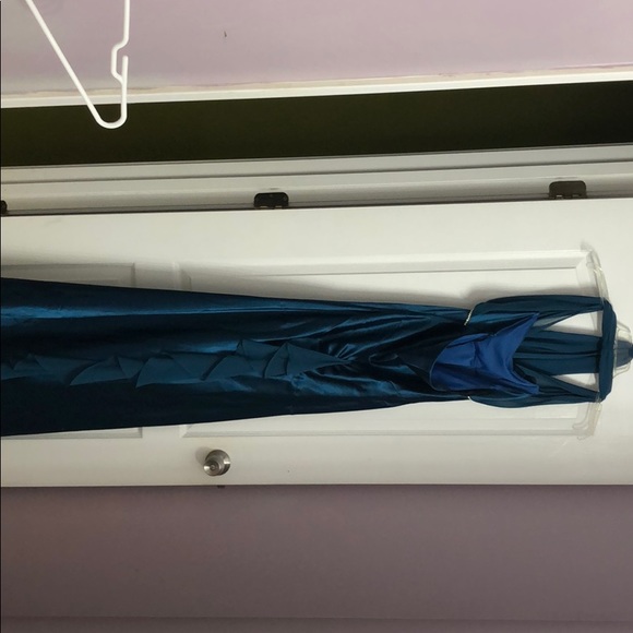 dark turquoise elegant dress - Picture 4 of 6